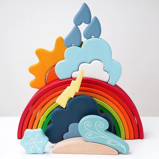 Rainbow Building Block Weather Combination Set Toy Origin China Scale Medium Style Chinese Color as Photo Trademark - Image 6