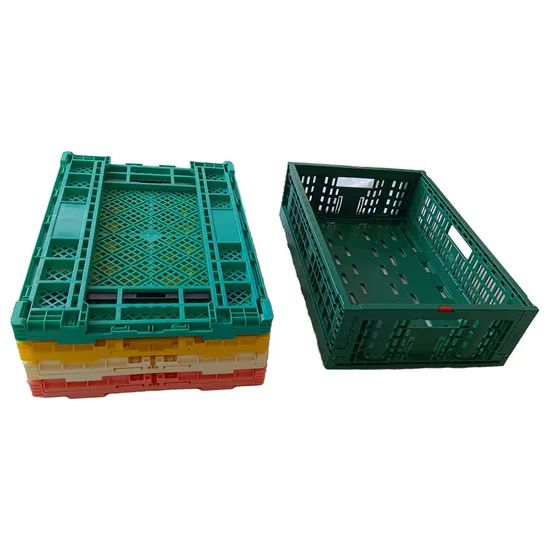 Collapsible Container Stackable Crates Plastic Foldable Storage Transport - Image 5