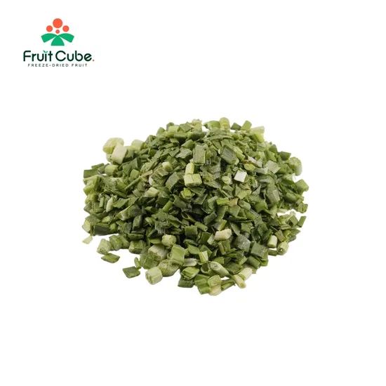 Wholesale Health Food Freeze Dried Spring Onion Origin China Model NO. FD0042 HS Code 2008999000 Trademark Fruit Cube Name Fd Pumpkin Dices - Image 2