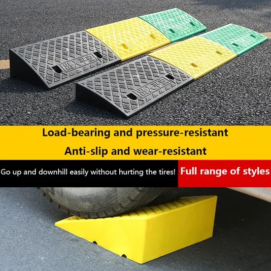 Durable Interlocking Portable Plastic Buckle Road Curb Ramps for Cars Wheelchairs Plastic Curb Ramp - Image 2