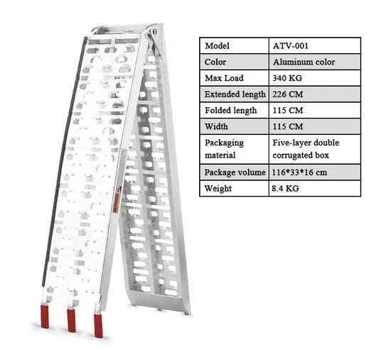 ATV Motorcycle Spare Parts Aluminium Loading Car Ramp MOQ 50 Pairs Origin Taizhou Trademark ENZE Material Aluminum Foldable - Image 2