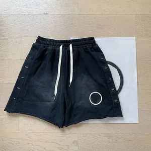 Designer Mens Shorts Letter Graphic Print High Street Vintage Hip Hop Shorts Summer Womens Loose Casual Washed Shorts - Image 2