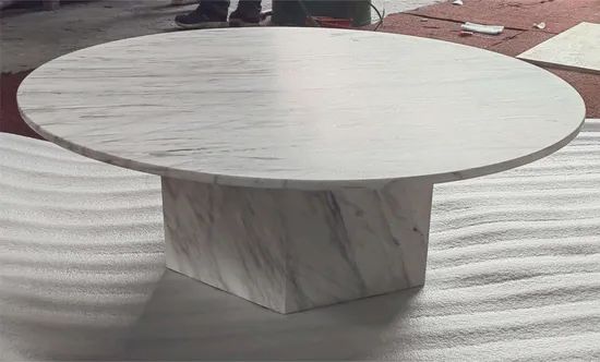 Stone Table Furniture White Marble Round Center Coffee Table Design Price - Image 2