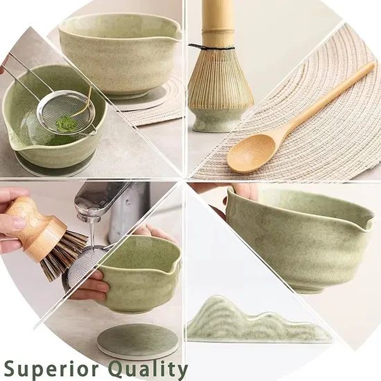 Customized Whisk Matcha Strainer Ceramic Green Matha Bowl Matcha Tea Set - Image 5