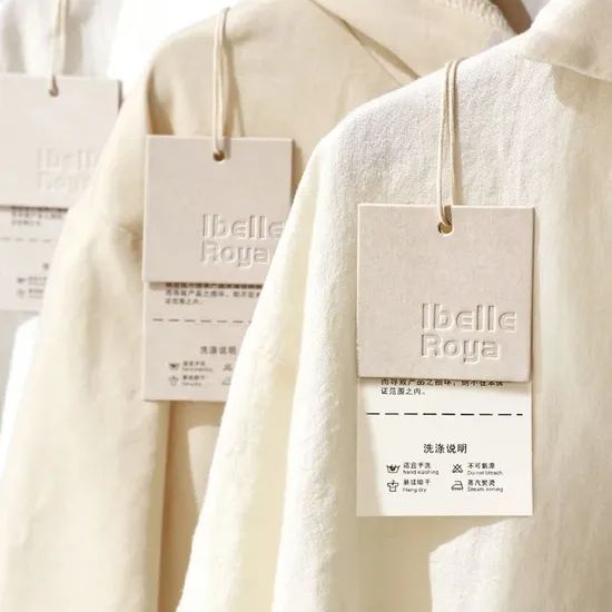 Different Sizes Custom Recyclable Kraft Paper Garment Hang Tags - Image 4