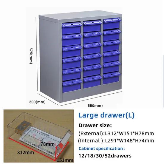 18 Drawers Plastic Box Cabinet for Components Tool Storage Drawer Cabinet - Image 2