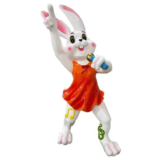 Outdoor 2m Rabbit Playing Musical Instruments Sculpture - Image 3