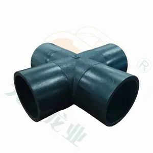 High-Quality Equal Cross Pipe Fitting for HDPE Water Systems Type Equal SDR 11/13.6 Head Type Cross Technics Injected Connection Welding - Image 5