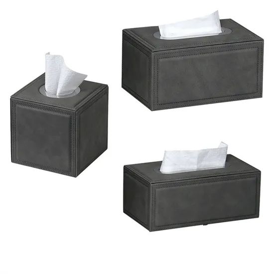 Factory Price Wholesale Custom Logo Crocodile Leather Texture Tissue Boxes - Image 6
