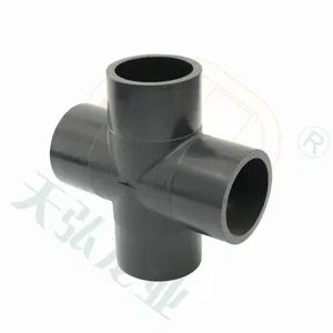 High-Quality Equal Cross Pipe Fitting for HDPE Water Systems Type Equal SDR 11/13.6 Head Type Cross Technics Injected Connection Welding - Image 4