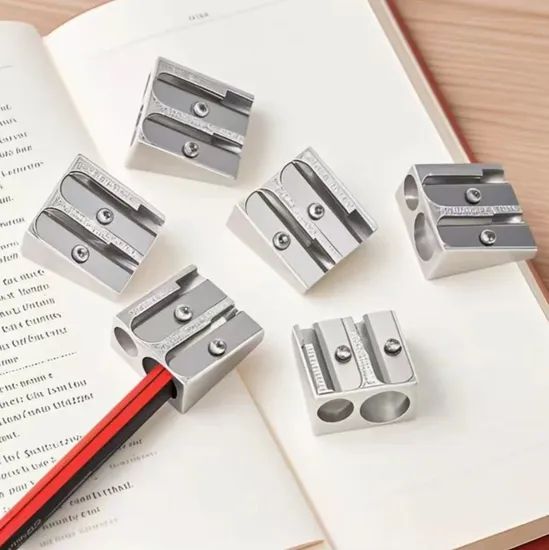 Aluminum Metal Sharpener with Double Holes Color White Style Simple Origin Anhui Model NO. 002 Shape Standard HS Code - Image 5