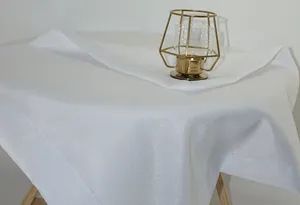 Bleach White Jacquard Design Rings for Table Cloth and Napkins - Image 4
