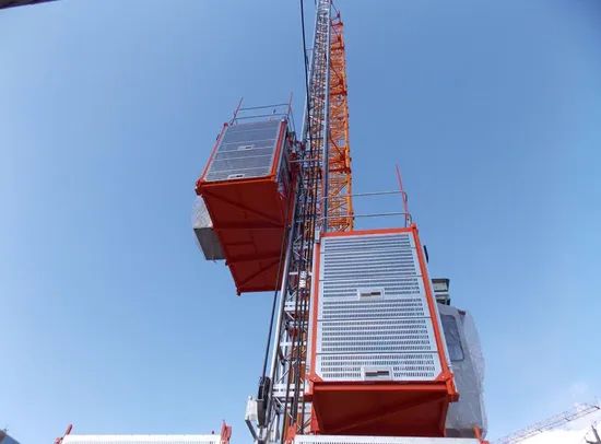 Sc Double Cages Construction Site Elevator Origin China Color Optional Type Stationary Sling Type Cable HS Code - Image 1