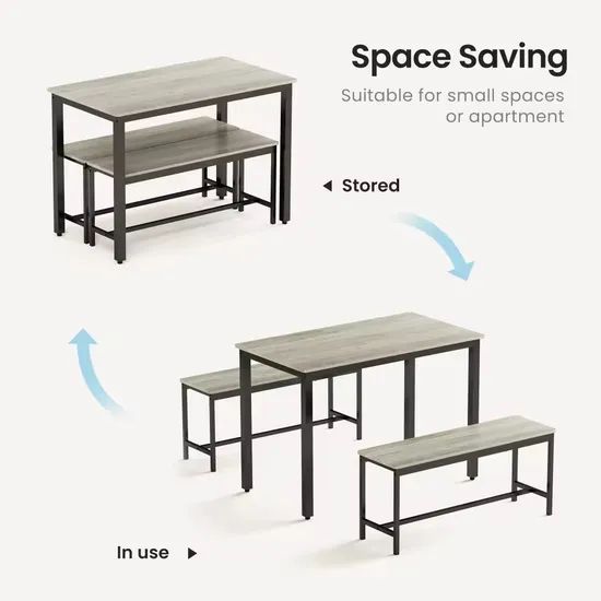 2-Bar Tables Dining Set with Chair Kitchen Counter - Image 5