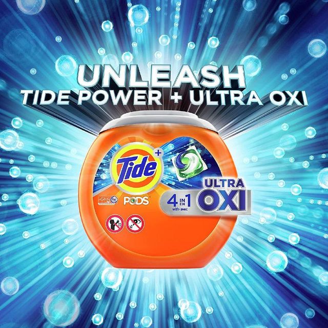 Wholesale Tide Distributors Tide Ultra OXI Power PODS with Odor Eliminators Laundry Detergent Pacs, 48 Count - Image 4