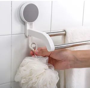 Bathroom Vanities Storage Holders Wall Mounted Storage Racks Bathroom Racks Adhesive Metal Towel Rack - Image 3