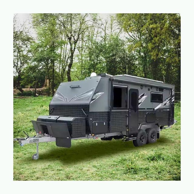 camping trailer for outdoor travel and adventure lightweight travel trailer with durable construction comfortable interior and easy towing suitable for family camping road trips and outdoor vacations in various terrains - Image 4