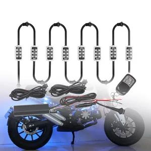 New Remote Control Controls Motorcycle Atmosphere Lights Car RGB Color Light Bar - Image 4