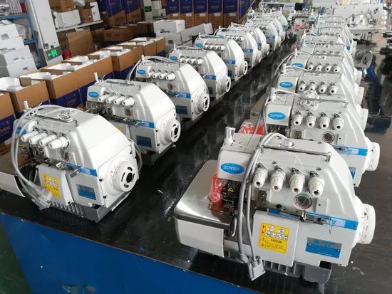 Zhejiang Zoyer 4-Thread Garment Overlock Sewing Machine Color CE Power 550W Condition New Drive Foot Step Trademark - Image 2