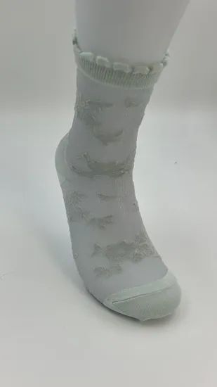Sheer Sock with Nylon Motif - Image 1