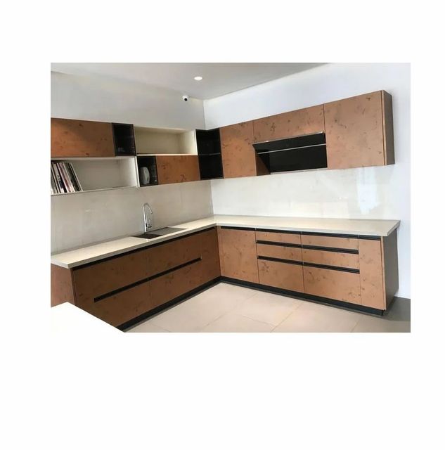 Polished Modern Modular Kitchen Shutter Brand own brand Color customized Material Plywood Appearance Modern Position - Image 2