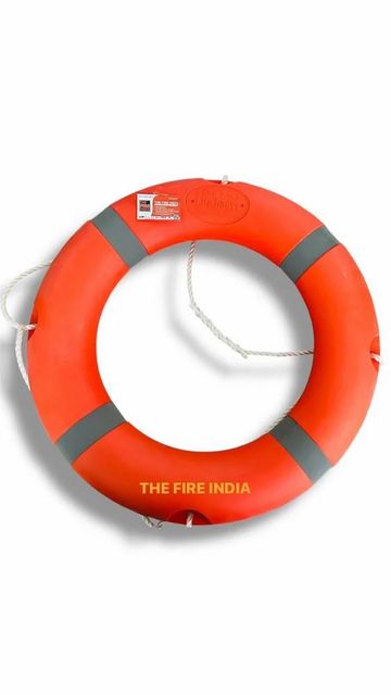 Orange High-density Polyethylene Lifebuoy Rescue Tube Shape O Brand TFI Color Orange Weight As per IS Body Thickness As per - Image 2