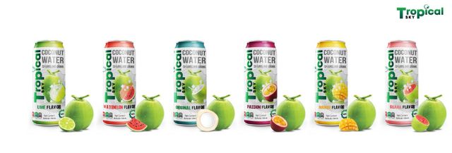OEM supplier natural Coconut water mix Pink guava juice Tropical Sky Beverage Viet Nam - Image 5
