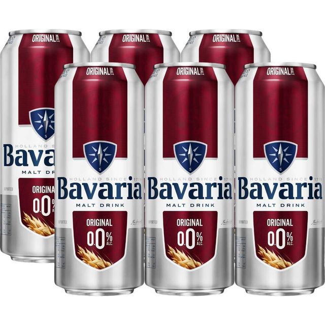 Bavaria Premium Original Non Alcoholic Malt Drink pack of 24 Feature Non-Alcoholic Place of Origin Netherlands Packaging cans, glass - Image 2