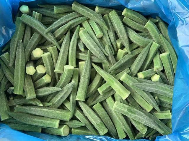 Frozen Okra Whole for Supermarket and Catering Supply HACCP BRC 1kg 2.5kg 10kg Pack - Image 1