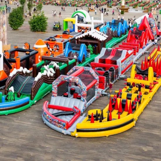 2024 Bouncy Commercial Playground Outdoor Adult Inflatable Obstacle Course for Sale - Image 1