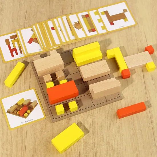 Logic Thinking Geometric Building Block Educational Toy Origin China Scale Medium Style Chinese Color as Photo Trademark - Image 5