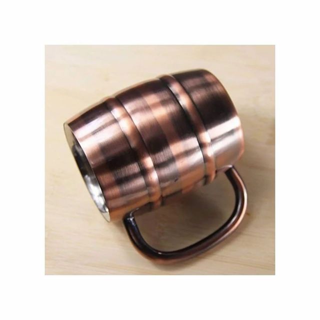 Capacity: 100 mL Brown Copper Mug Color Brown Design Plain Material Copper Capacity 100 mL Finish Earthly Brown Shape Round, Sleek, - Image 1
