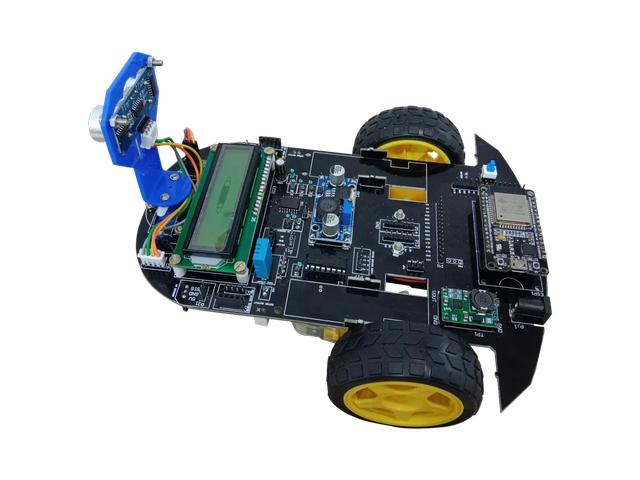 LCD Educational Robotic Kits Interface USB Material Acrylic Display Type LCD Motor Driver L298n Battery Lithium Ion Sensors Hc-sr04 Ultrasonic Sonar - Image 3