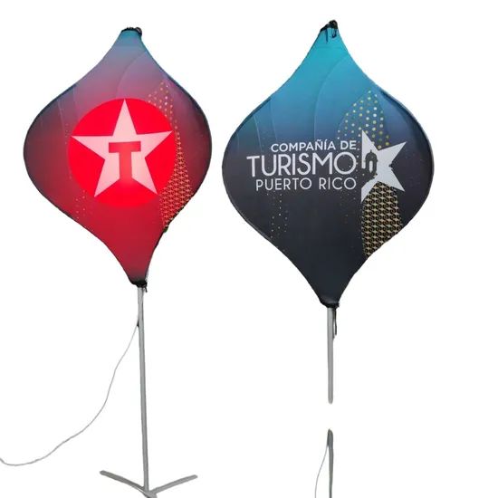 Unique Attractive Outdoor Pop up Banner Advertising LED Lantern Flags - Image 4