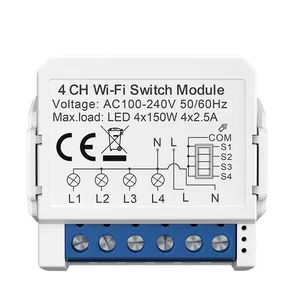 Tuya WiFi 10~5A 1~4 Way Mini Smart Light Controller Switch Module - Image 3