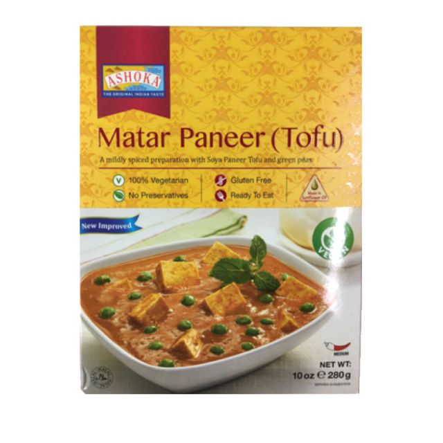 Ashoka Ready to Eat Mutter (Matar) Paneer (Tofu) 280gm - Image 1