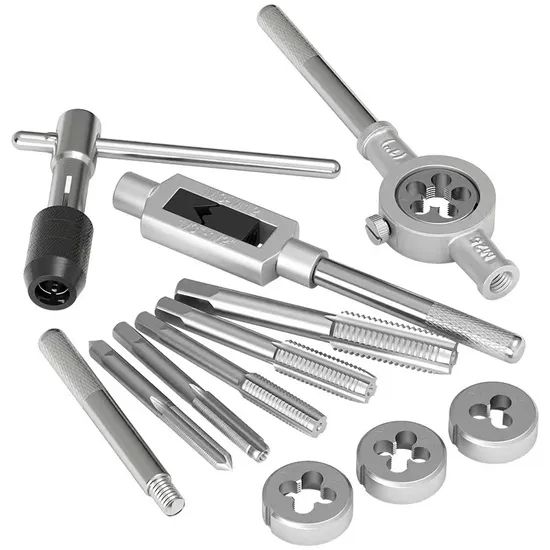 40PCS Meteric NPT Thread Tap and Round Screw Die Wrench Set Hand Tools Kit - Image 2