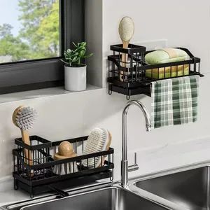 Sponge Rack, Kitchen Sink Storage Rack, Hanging or Floor-Standing Kitchen Storage Rack, Metal Vertical Storage Rack - Image 2