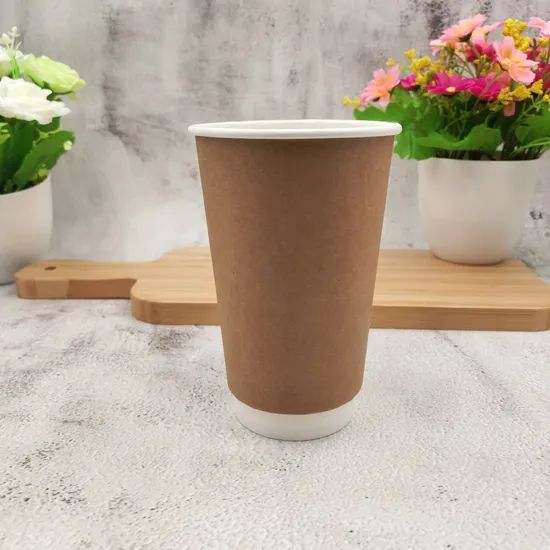10. Customized Logo Design Paper Single Wall Double Wall Ripple Cup Paper GSM 300/320/350GSM+18PE Eco-Friendly Yes Style Creative - Image 1