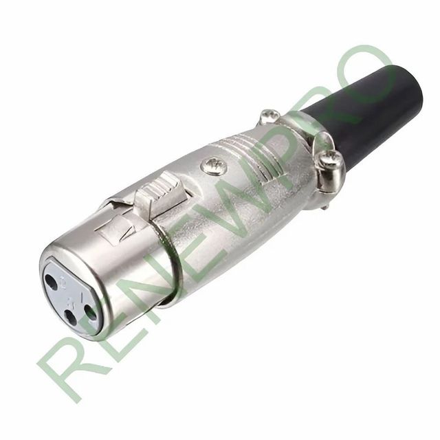Connector Fem XLR 3 Pin Durbin Brand Renewpro Current Rating 7a Gender/Type Female Material Zinc Alloy Mating Cycles - Image 1