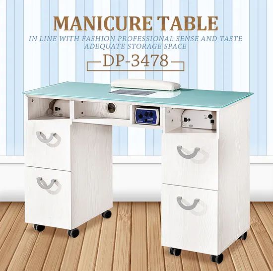 Nail Desk and Chair Set Combination Vacuum Cleaner Manicure Table Nail Table Desk - Image 5