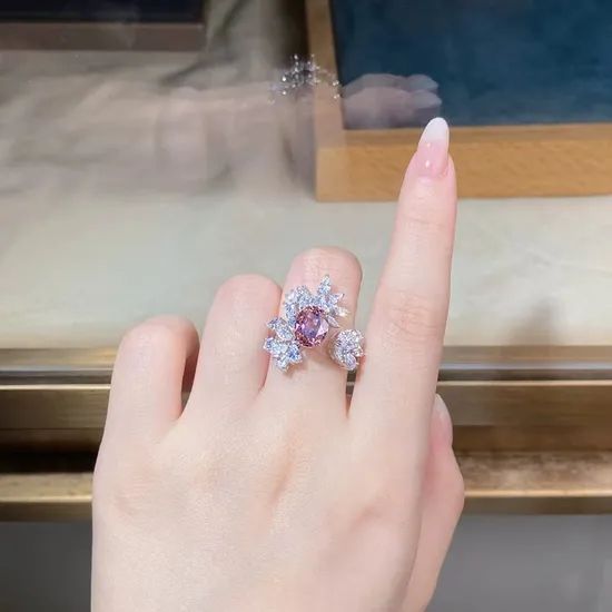 Jewelry 925 Sterling Sliver Ring Fashion Shining Diamond Rings Gemstone CZ Jewelry Set Wedding Party Rings - Image 2