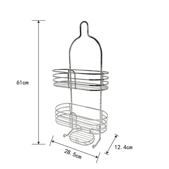 Aluminum Bathroom Shelves Shampoo Storage Rack Shower Caddy - Image 5