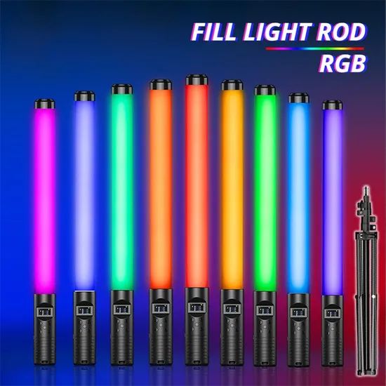 Handheld RGB Colorful Video Stick Light LED Light Wand CRI 85+ Photography Studio Lamp Photographic Lighting - Image 2