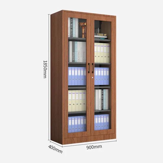 Steel Storage Glass Door Furniture China Factory Office Equipment Metal Filing Cabinet Wardrobe 4 Doors - Image 2