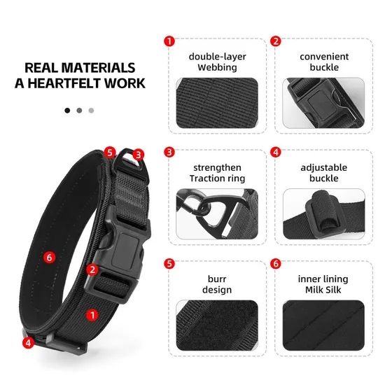 Tactical No Pull Dog Collar Adjustable Nylon Training Width 2.5CM Condition New Trademark OEM Brand Joypaws HS Code 42010030 - Image 4