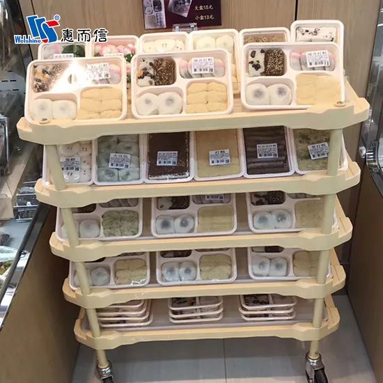 Multi-Layer Storage Cart Movable Floor Rack for Car Rental Snack Storage Trolley - Image 1