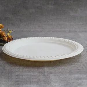 Customize Logo Plastic Plate Compostable Corn Starch 8 Inch Disposable Party Plate - Image 2