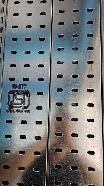 Perforated Cable Trays Length 2.5 m JSW 2.5 meter Finish Pre-Galvanized (GI) Cover Requirement With - Image 2