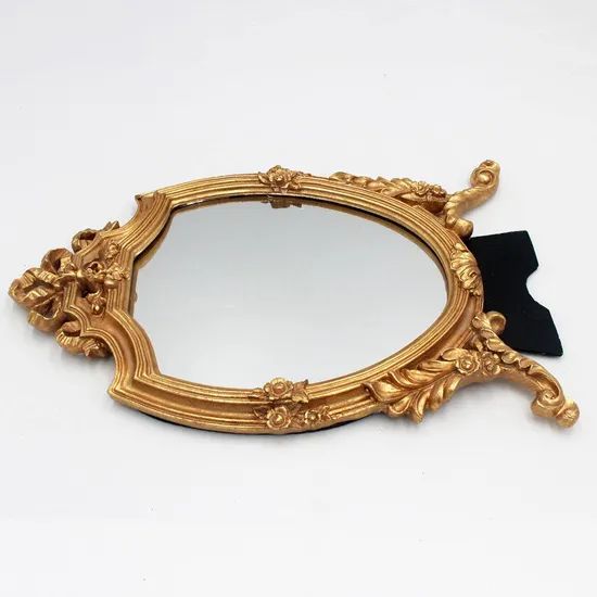 Antique Gold Resin Frame Decorative Wall Makeup Tabletop Mirrors - Image 6